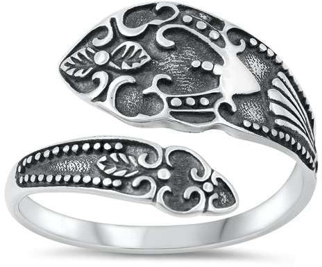 Sterling Silver Vintage Spoon Ring LTDKLRP145120-70