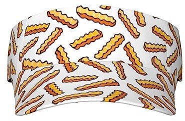 Visor Cap Sonnenhut Pommes-Frites-Cartoon Pommes-Frites-Cartoon
