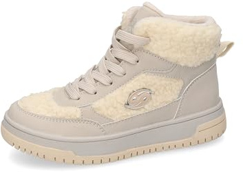 Dockers by Gerli Unisex - Kinder Combat Boots, Jungen,Mädchen Stiefeletten,wasserabweisend,warm gefüttert,Booties,beige/Multi,33 EU