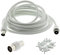 3C2V TV Coaxial Cable 2M - Nickel Plated RF Coax Extension Lead for Freesat, Aerial Socket, Freeview, Sat,DVD,VCR,SKY, Smart U-HD TV, Virgin, BT, Antenna Box, Y Splitter, Signal Booster 2.0 Meter