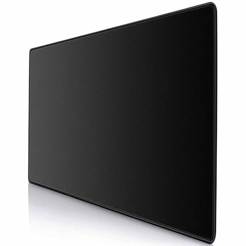Combrite XL Gaming Mouse Pad, Large 40 x 45 CM Mouse Mat, Black Micro Fabric Surface, Anti-Skid Textured Rubber Base (400mm x 450mm x 3mm)
