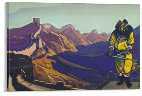 KOOHTAA Nicholas Roerich Heroics of China Kunstposter Malerei Poster Coole Kunstwerke Malerei Wandkunst Leinwanddrucke Hängendes Bild Poster 60 x 90 cm