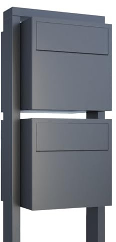 Standbriefkasten Lucera for Two in Anthrazit | rückseitige Entnahme