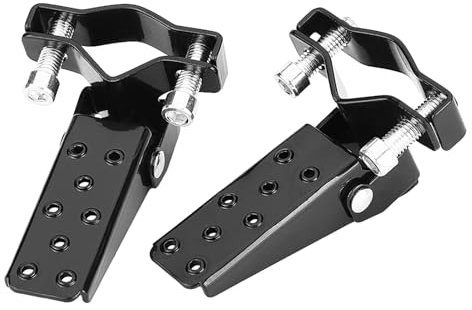 MotorMinds Repose-Pieds Pliables Cadre Noir Élégant Moto-Vélo Pédales
