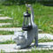mikilov Katze Harz Statue mit Solar Laterne (Schwanz）- Outdoor Laternen&Indoor Statue Dekorationen für Garten,Hof,Veranda,Haus,Balkon