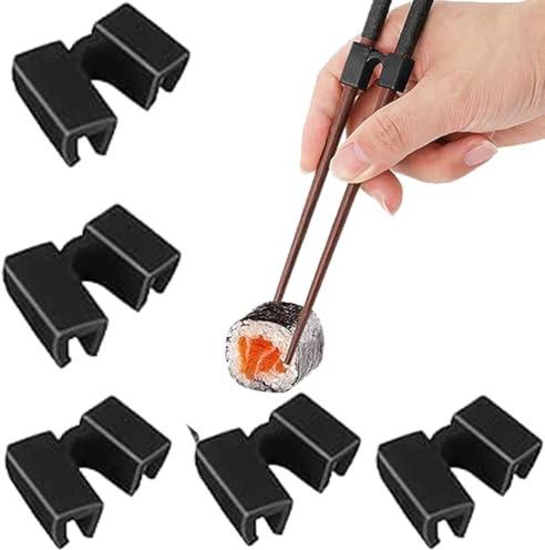 5 Piezas Palillos Ayudante, Palillos Entrenador Ayudante, Palillos de Entrenamiento Bisagra de plástico, adecuado para adultos y niños para el aprendizaje y la formación.