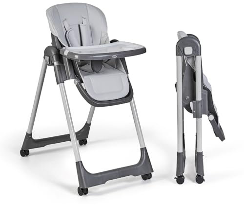Ms BabyWorld - Trona Para Bebe Evolutiva Tasty | 7 Posiciones De Altura y 3 De Reclinación | Bandeja Extraíble y Reposapiés Regulable | Portatil, Plegable, Hasta 3 años