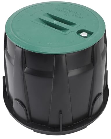 Phefop 10 Inch Plastic Valve Box PE Material with ICV Lettering for Underground Irrigation System Lawn Landscape Maintenance