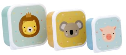 Tutete Lote 3 Fiambreras Infantiles 500/350/300ml y BPA Free | animal friends