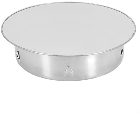 Couvercle de cheminée en acier inoxydable de 150 mm, bouchon plat pour protection contre les intempéries des ouvertures de conduit de cheminée et d'évacuation, argenté (150 mm)