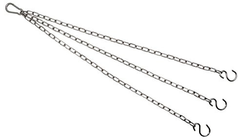 KAMERO Blumenampel Ersatzkette Edelstahl V4A, 55cm mit S-Haken Asym., rostfrei