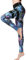 FLYILY Frauen Yoga Pants Gedruckt hohe Taillen-Power Flex Capris Workout Gamaschen für Fitness Laufen(BlackLeaf,M)