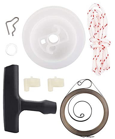 Starterseil Set Universal Motorstarter Rasenmäher Ersatz Rückstoßfeder Starter Griff Riemenscheibe für 029 039 MS290 MS390