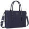 MOSISO Laptop Tote Bag (15-16 inch), PU Leather Shoulder Briefcase Handbag Compatible with MacBook & Notebook Large Capacity with Padded Compartment, Navy Blue