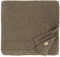 Linen & Cotton Plaid Decke Sommer Tagesdecke Waffelpique Enzo - 48% Leinen, 52% Baumwolle, Taupe (210 x 250 cm) Blanket Überwurf Bett Doppelbett Überwurfdecke Bettüberwurf Bettbezug Bettwäsche