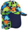 Gifts Treat Kinder Legionäre Hut, UPF 50+ Sonnenschutz Schwimmkappe Flap Hat im Dinosaurier-Muster für Kinder, Jungen Sonnenhut mit Nackenschutz Grün, 4-6 Jahre