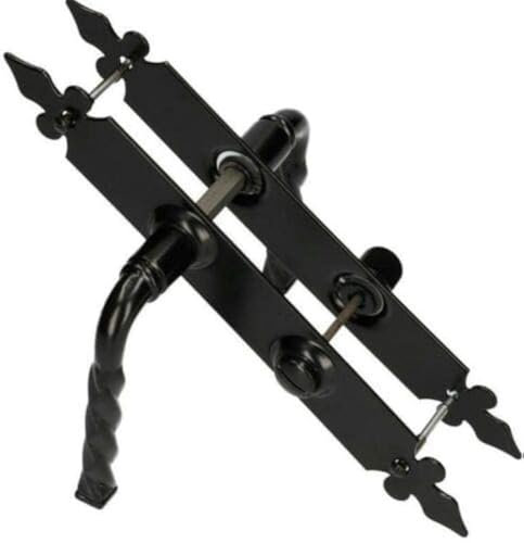 KOTARBAU® Türdrücker 72mm WC Türgriff Türbeschlag Türklinke Drückergarnitur Dekorativ Schwarz Universal Innen Außenbereich Schmiedeeisen Rostabweisend