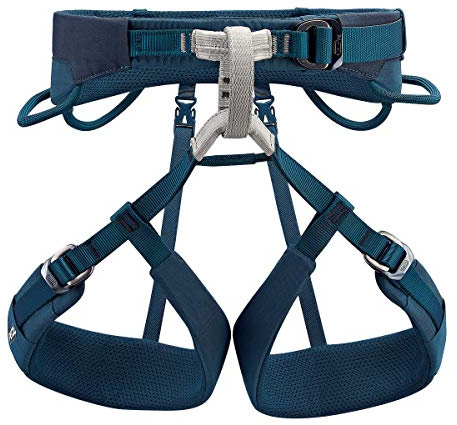 PETZL Adjama Klettergurt Polyamid/Polyethylen/Aluminium Blau Gr. S, Maße: Taillenumfang: 71-77 cm, Beinschlaufen: 47-57 cm, C022BA00