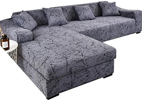 Sofabezug Sofahusse L U Form Beige Grau Braun L-Förmige Sofabezüge Hellgrau Eckcouch Rechts Links 1 2 3 4 Sitzer L-vormig Bank Sofa Hussen Stretch 3er 2er Couch Bezug Überzug Ecksofa Cover