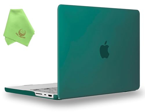 UESWILL Case for MacBook Pro 16 inch M5 M4 M3 M2 M1, Peacock Green | 2021-2026 Release Pro Max chip & Touch ID Matte Smooth Silky Touch, Includes Hard Shell Case + Microfiber Cloth