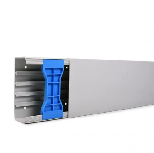 12m Kabelkanal BxH 150x60 mm, Länge 2m, Installationskanal, Leitungskanal, schraubbar, PVC grau