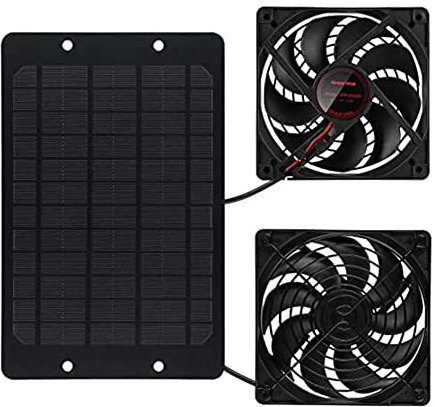 Solar Panel Fan Kit, 10W 12V Solar Powered Fan Waterproof, Portable Ventilator with 2M Long Cable