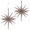 2tlg. Anhänger Sparkling beige mit Glitter D15cm 3D-Stern Baumschmuck Weihnachten