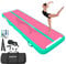 VOFiTNY Turnmatte Luftgefüllte Tumbling Track Matte aufblasbare Gymnastikmatten, 10,2 cm, dicke Luftmatte, für Zuhause, Gymnastik, Cheer, Tumbling, Rosa/Grün, 2 m x 1 m x 0,1 m für Hause/Pool/Draußen