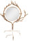 Clayre & Eef Spiegel 51x37x65 cm Beige Goldfarbig Eisen Glas Standspiegel