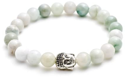 BERGERLIN Jade Armband echt mit Naturstein Perlen - Buddha Armband