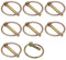 SKIR'CO (8 Stück) Klappsplinte aus verzinktem Stahl 7 mm, Klappsplinte, DIN 11023, Metallsplinte mit Ring