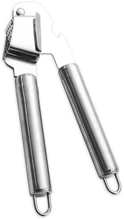 Presse-ail en Acier Inox Presse-ail de cuisine professionnelle,presse-ail à usage intensif, hachoir à ail convivial, facile à nettoyer et durable presse souple facile squeeze poignée ergonomique