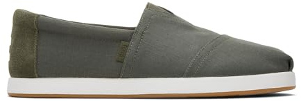 TOMS Men's ALP FWD Loafer Flat, Dark Sage Recycled Ripstop Cotton Canvas/Distressed Suede, 6 UK
