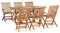 Yolola Sitzgruppe Garten Holz Essgruppe 6 Personen Gartenmöbel Set mit 6 Gartenstuhl Klappbar Gartenmöbel Essgruppe Gartengarnitur Holz Sitzgarnitur Gartentisch#2