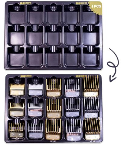 GOLDY BARBER PRO Blade Rack Storage Tray - Clipper Attachment Comb & Blade Storage Tray Holds 15 Tools
