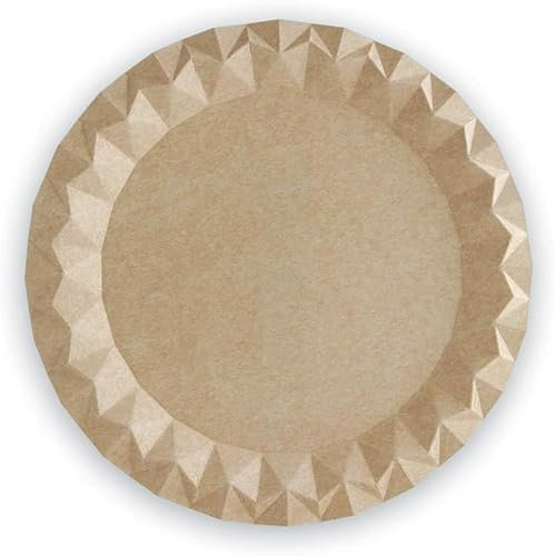 ABD 100 uds de Platos llanos redondos cartón kraft ecológico - Desechables, reciclables y compostables - Ideal para fiestas, cumpleaños, bares, restaurantes, eventos, catering (Pequeño 18 cm Ø)