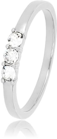 My Bendel - Silberring mit Swarovski-Steinen- Stylischer Ring für Damen mit Swarovski-Steinen - Bleibt schön und Verfärbt nicht - Stapeln Ringe - mit Luxuriösen Geschenkverpackung