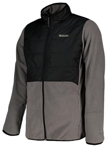 Columbia Men's Basin Butte Fleece Full Zip, Full Zip Fleece Jacket, Black, Size L