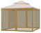 CDQL Zanzariera per Tenda da Esterno, Resistente, Pareti Schermate Stile Tenda Fai-da-Te per Gazebo da Patio, Installazione Semplice, Chiusura con Cerniera, Tieni Lontani Gli Insetti,
