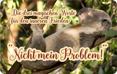 Fun - Nicht Mein Problem - Resopal Brettchen Frühstücksbrettchen 23,5x14,5 cm