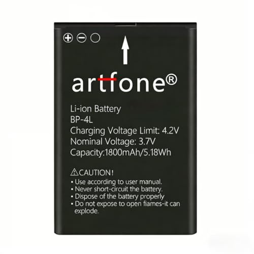 artfone BP-4L 1800mAh Battery C1, C1+, CS182, CS188, A400 and Other BP-4L Phones - Durable and Reliable Li-Ion Battery with High Capacity, Easy Installation, and Safety Features