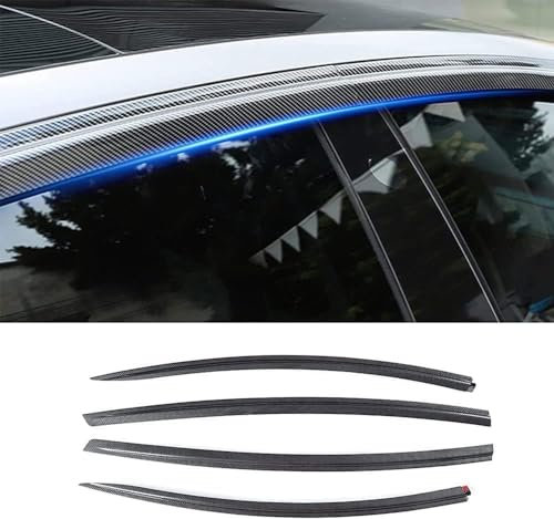 ZHAOWLI Wind Deflectors Set Compatible for Tesla Model 3 2017-2021, Side Shatterproof Sun Visor Window Deflectors Vent Deflectors Wind-Sun-Rain Deflectors