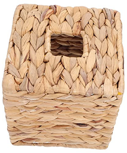 RORPOIR Straw Tissue Box Napkin Storage Case Napkin Container Paper Towel Holder Car Tissue Holder Decorative Tissue Holder Car Napkin Organizer Vehicle Tissue Dispenser Napkin Dispenser