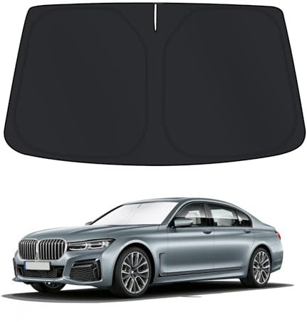 D-Lumina Parasol para Parabrisas para Accesorios B.MW 740Li Importados de 2019, Parasol para Parabrisas Delantero, Protector de Parabrisas de Coche contra los Rayos UV, Plegable y Portátil