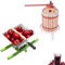 XMTECH Set 18L Obstpresse Weinpresse Saftpresse Mechanisch mit Pressentuch und 7L Obstmühle Traubenmühle Apfelpresse mit Handkurbel von Saft Wein und Maische