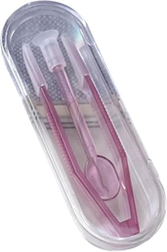 Purple Contact Lens Insertion and Removal Tool Set Practical Equipment Supplies for Students Office Workers House Contact Lens Wearing Tool Kit Contact Lens Care