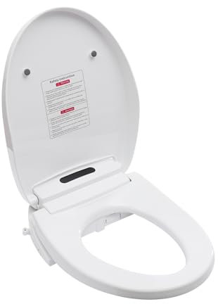 Intelligente Bidet-Toilette mit Mehrere Spülmodi, Klodeckel mit Fernbedienung, LED-Nachtlicht, Beheiztem Sitz, Warmem Wasser und Trocke, Optimale Intimpflege, 37 * 51 * 13cm