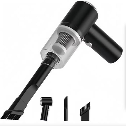 RAYPOW Mini Aspirador Coche Potente 4 en 1 Aspiradora de Mano sin Cable Carga USB 6000 Pa 120W, Vacuum Cleaner de Coche Inalámbrico Potente
