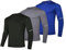 fovdtaa 3 Pack Men's Long Sleeve Crew Neck Shirts T-Shirt Workout Running Tops Gym Breathable Sports Shirts T Shirt Long Sleeve Sports Tops Blue S