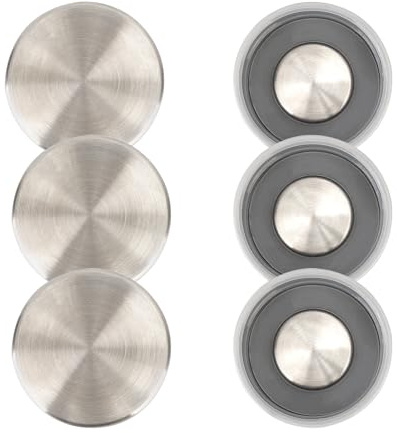 Luxfuel 18oz/24oz Glass Water Bottles Stainless Steel Cap for Zukro/Sursip/Brieftons/18oz Glass Juice Bottles Replacement Lids Fits Bottle with 1.49 Inch Mouth Opening, Leak-Proof, Set of 6